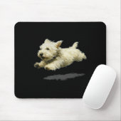 Lustiger retro süßer laufender Hund Kunstprint Mousepad (Mit Mouse)