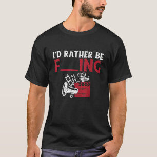 Lustiger Retro Vintage Filmemacher Ich filme liebe T-Shirt