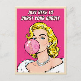 Lustiger Retro-Vintage-Frenemy-Humor Pop-Art Postkarte