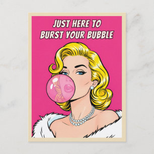Lustiger Retro-Vintage-Frenemy-Humor Pop-Art Postkarte
