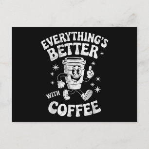 Lustiger Retro Vintage Kaffee Männer oder Frauen K Feiertagspostkarte