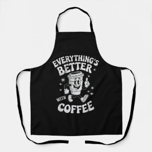 Lustiger Retro Vintage Kaffee Männer oder Frauen K Schürze
