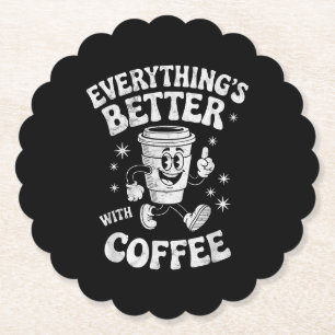 Lustiger Retro Vintage Kaffee Männer oder Frauen K Untersetzer