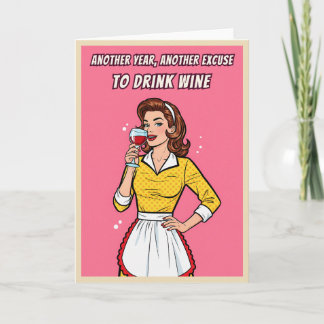 Lustiger Retro-Vintage-Wein-Humor Pop-Art-Birthday Karte