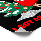 Lustiger Retro-Weihnachten Oops ich habe einen wei Poster (Ecke)