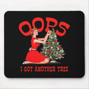 Lustiger Retro-Weihnachts-Oops-Ich-habe-einen-weit Mousepad