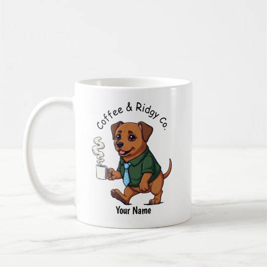 Lustiger Rhodesian Ridgeback Geschäftsanzug Kaffee Kaffeetasse (Links)