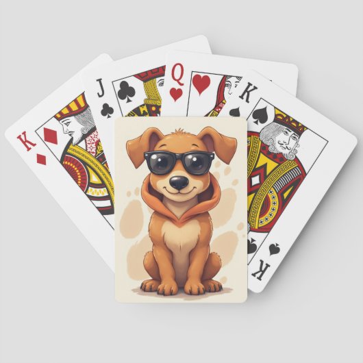 Lustiger Rhodesian Ridgeback Kawaii Hund Spielkarten (Rückseite)