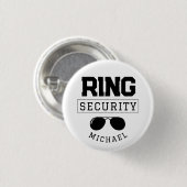Lustiger Ring Sicherheits Hochzeitsgeschenk Kind Button (Vorne & Hinten)