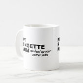 Lustiger Ringette-Mama-Becher Kaffeetasse (Vorderseite Links)