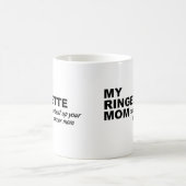 Lustiger Ringette-Mama-Becher Kaffeetasse (Mittel)