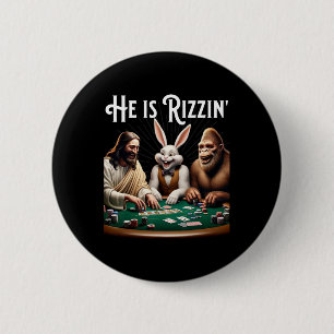 Lustiger Rizz Er ist Rizzin Jesus  Button