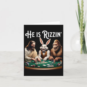 Lustiger Rizz Er ist Rizzin Jesus Karte