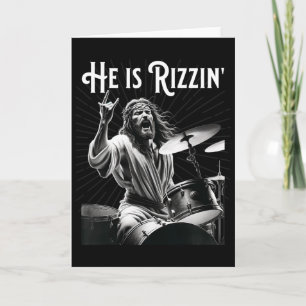 Lustiger Rizz Er ist Rizzin Jesus Trommeln  Karte