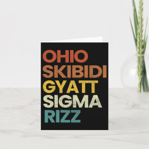 Lustiger Rizzler Ohio Skibidi Gyatt Sigma Rizz - U Karte