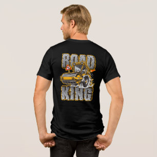 Lustiger Road King Baustellenverdichter-Operator Tri-Blend Shirt