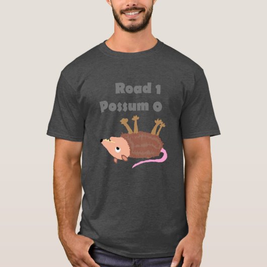 Lustiger Roadkill Opossum-T - Shirt (Vorderseite)