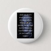 Lustiger Roboter Button (Vorderseite)