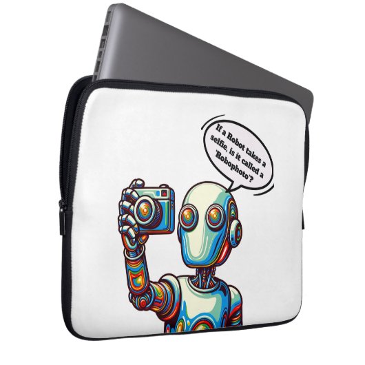 lustiger Roboter, künstliche Intelligenz, Geek, Ne Laptopschutzhülle (Vorne Rechts)