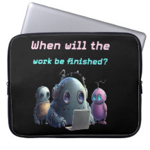 Lustiger Roboter-Laptop-Schutzhülle - Arbeit ferti