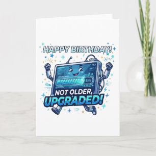 Lustiger Robotter-Geburtstags-Upgrade Karte