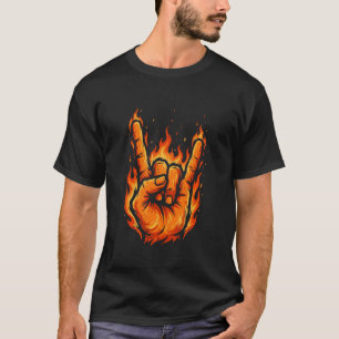 Lustiger Rock Heavy Metal Gitarre Drums Musik Gesc T-Shirt