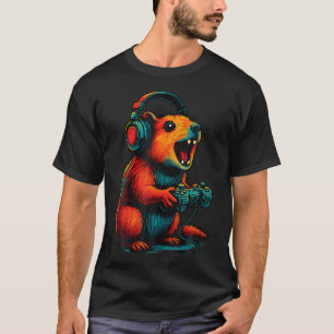 Lustiger Rock-Hyrax-Gamer-Awawa-Videospiele T-Shirt
