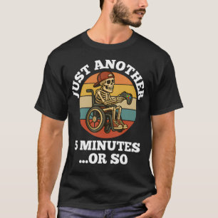 Lustiger Rollstuhlgaming-Skelett-Gamer Behinderter T-Shirt