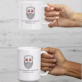 Lustiger Romantischer Bärtiger Mann Verschlafen Ve Kaffeetasse