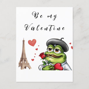 lustiger romantischer Franzosen für Valentinstag Feiertagspostkarte