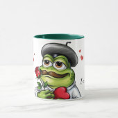 lustiger romantischer Franzosen für Valentinstag Tasse (Zentrum)