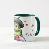lustiger romantischer Franzosen für Valentinstag Tasse (VorderseiteRechts)