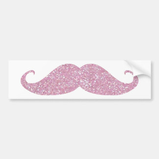 Lustiger rosa Bling Schnurrbart Autoaufkleber