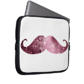 Lustiger rosa Bling Schnurrbart Laptopschutzhülle (Vorne Rechts)