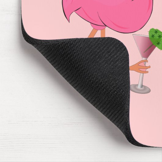 Lustiger rosa Flamingo Mousepad (Ecke)