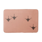 Lustiger Rosa Flamingo Schatten Fußabdrücke Badematte (Vorderseite)