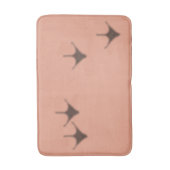 Lustiger Rosa Flamingo Schatten Fußabdrücke Badematte (Vorderseite Vertikal)
