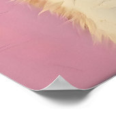 Lustiger rosa Katzen-Tennis-Kunst-Druck - Süße Wan Poster (Ecke)