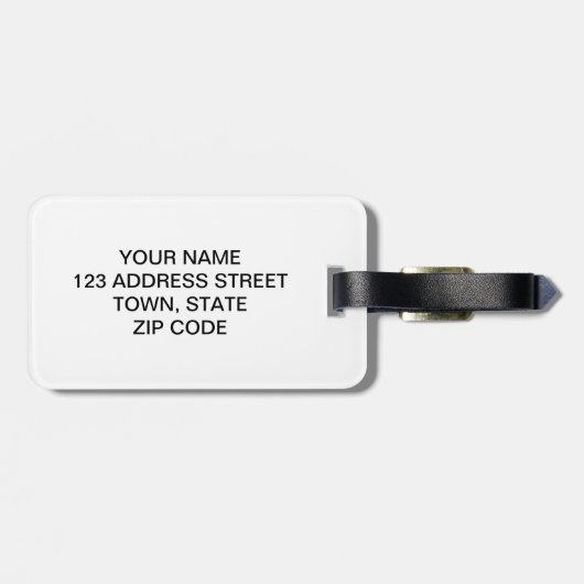 LUSTIGER ROSA SCHNURRBARTschwarzer CAT Gepäckanhänger (Rückseite horizontal)