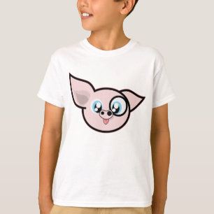 Lustiger rosa Schweinskopf T-Shirt