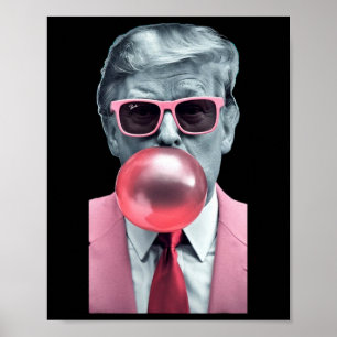 Lustiger Rosa Trump-Bubblegum-Yum-Tee  Poster