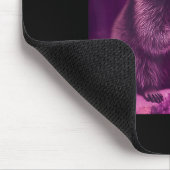 Lustiger rosa Waschbär trinkt Eiskaffee - süß Mousepad (Ecke)