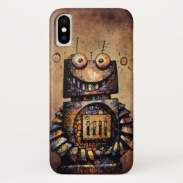 Lustiger rostiger Steampunk Roboter Case-Mate iPhone Hülle