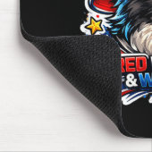 Lustiger rot weißer und wuffender Border Collie Hu Mousepad (Ecke)