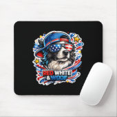 Lustiger rot weißer und wuffender Border Collie Hu Mousepad (Mit Mouse)