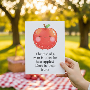 Lustiger roter Apfel Iss-einen-roten-Apfel-Tag Dankeskarte
