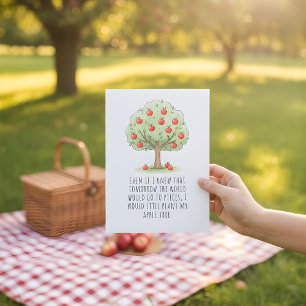 Lustiger roter Apfel Iss-einen-roten-Apfel-Tag Dankeskarte