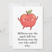 Lustiger roter Apfel Iss einen roten Apfeltag Dankeskarte (Vorderseite)