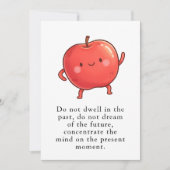 Lustiger roter Apfel Iss einen roten Apfeltag Dankeskarte (Vorderseite)