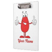 Lustiger roter Cartoon Klemmbrett (Links)